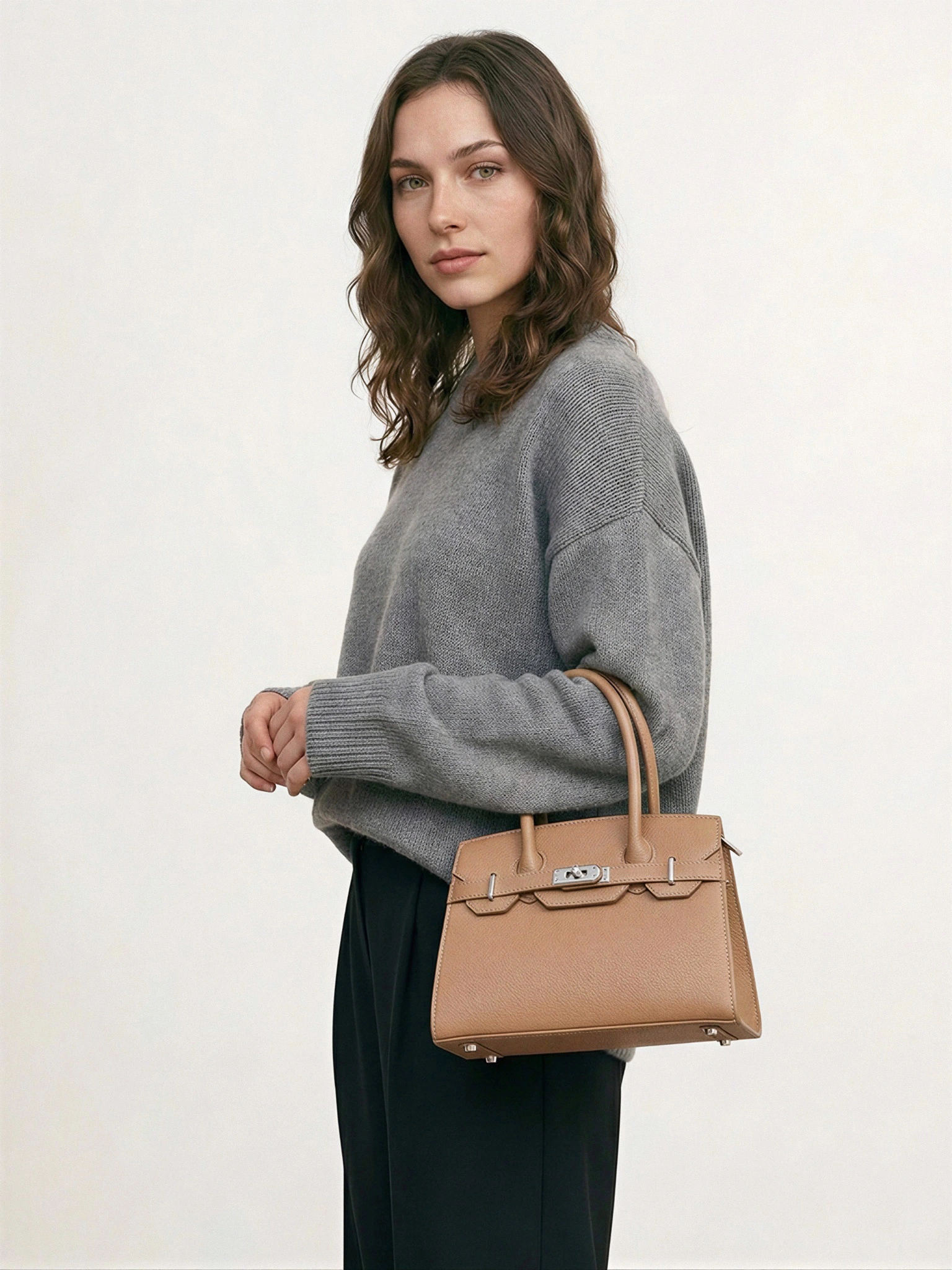 Сумка-тоут  с декоративным платком в ассортименте